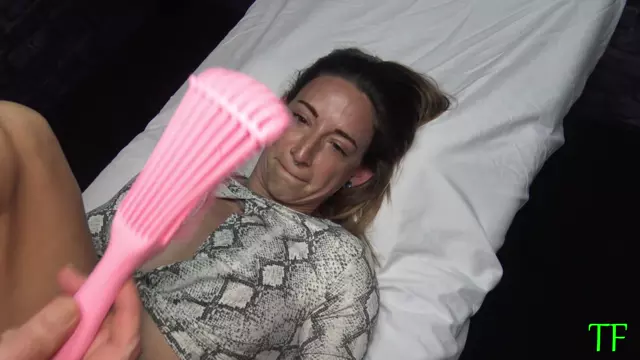 Poster: TicklingFootworX – Mya Pleasure in a Fantastic Position for Tickling