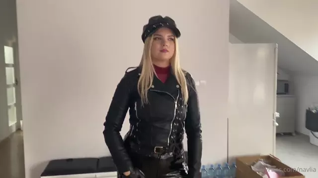 Poster: KINKY NAVLIA - Long Video For Latex And Leather Lovers