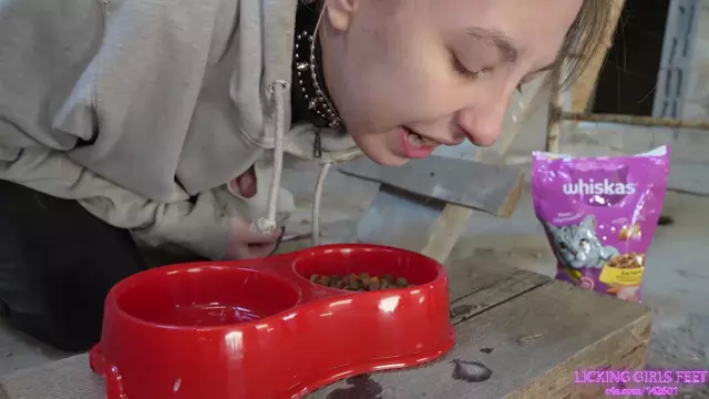 Poster: Licking Girls Feet - Sarah And Victoria Pet On A Chain Hd