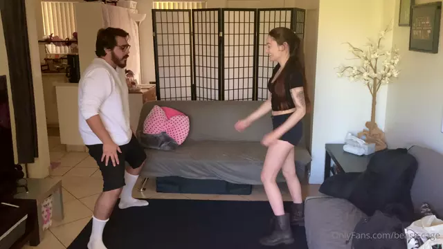 Poster: Beastcage Ballbusting - Hit to the balls and groin with heavy boots